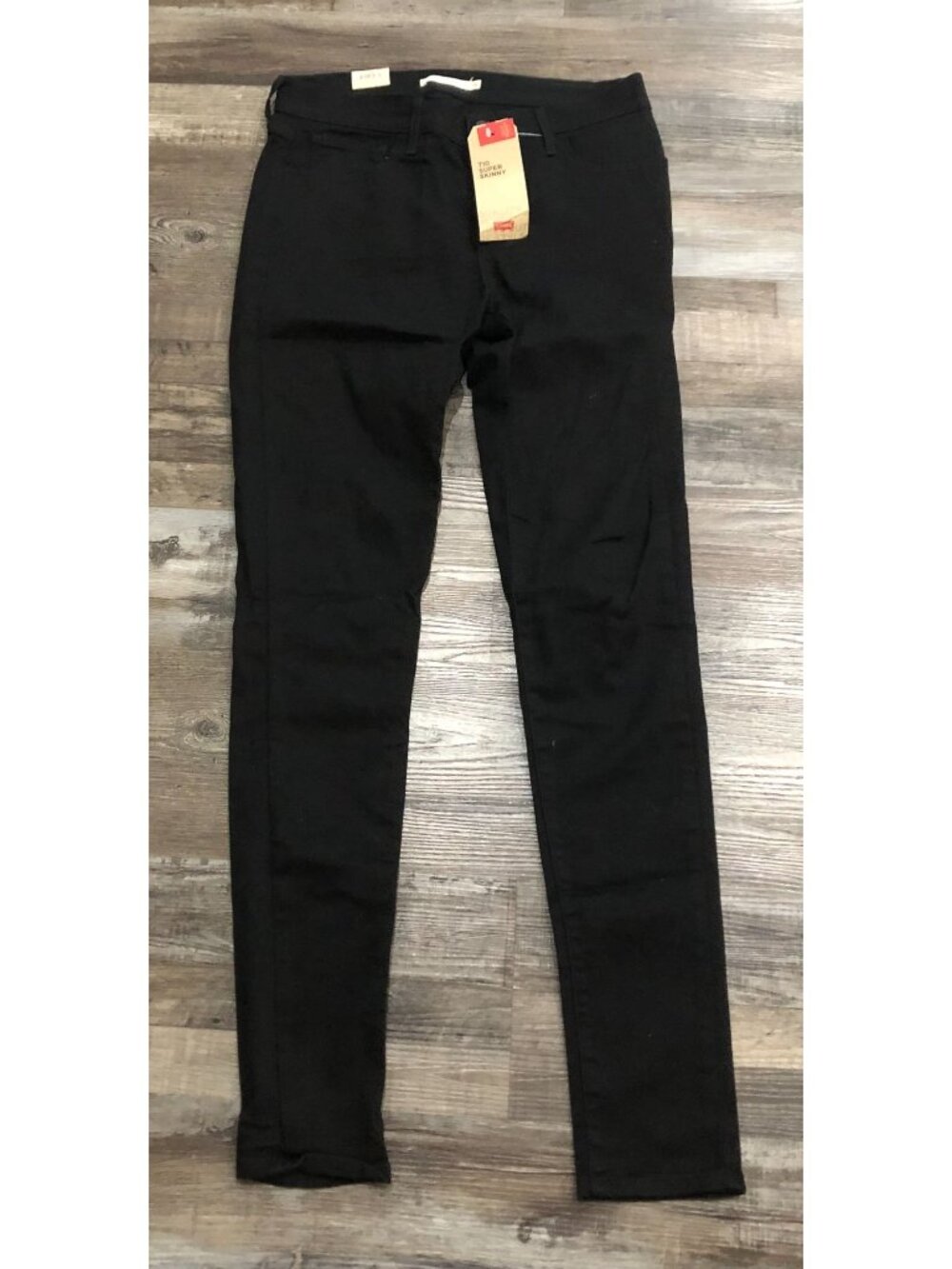 Levi's 710 Super Skinny Womens 30x32 Black Stretch Jeans New with Tags